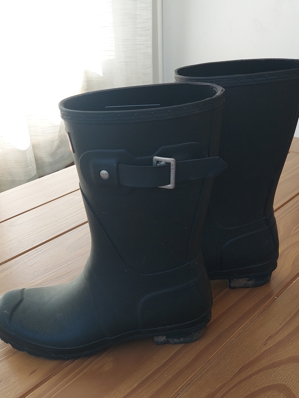 Hunter Black Womens Mid-Calf Waterproof Rain Boots Size 7 - Picture 2 of 5
